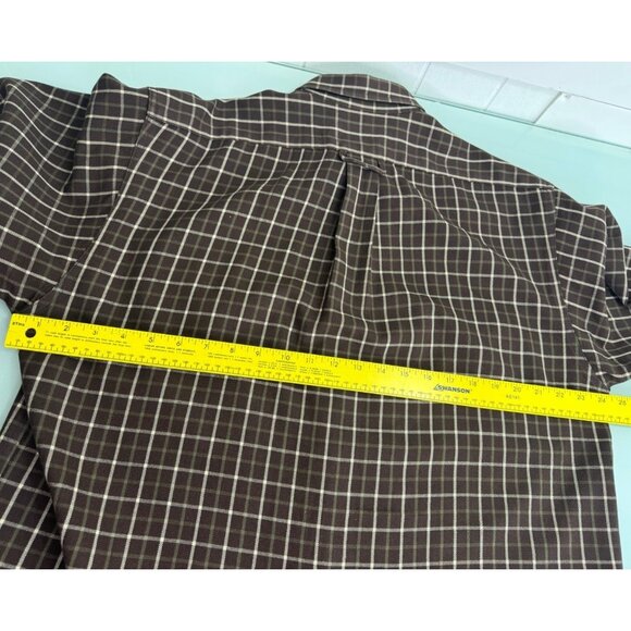 CC Filson Men Flannel Shirt 100% Wool Large L Brown Plaid Button Up - Picture 8 of 10